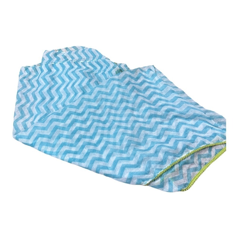 Y2K Blue Chevron Neon Scarf Women's One Size 2000's Style Light Weight